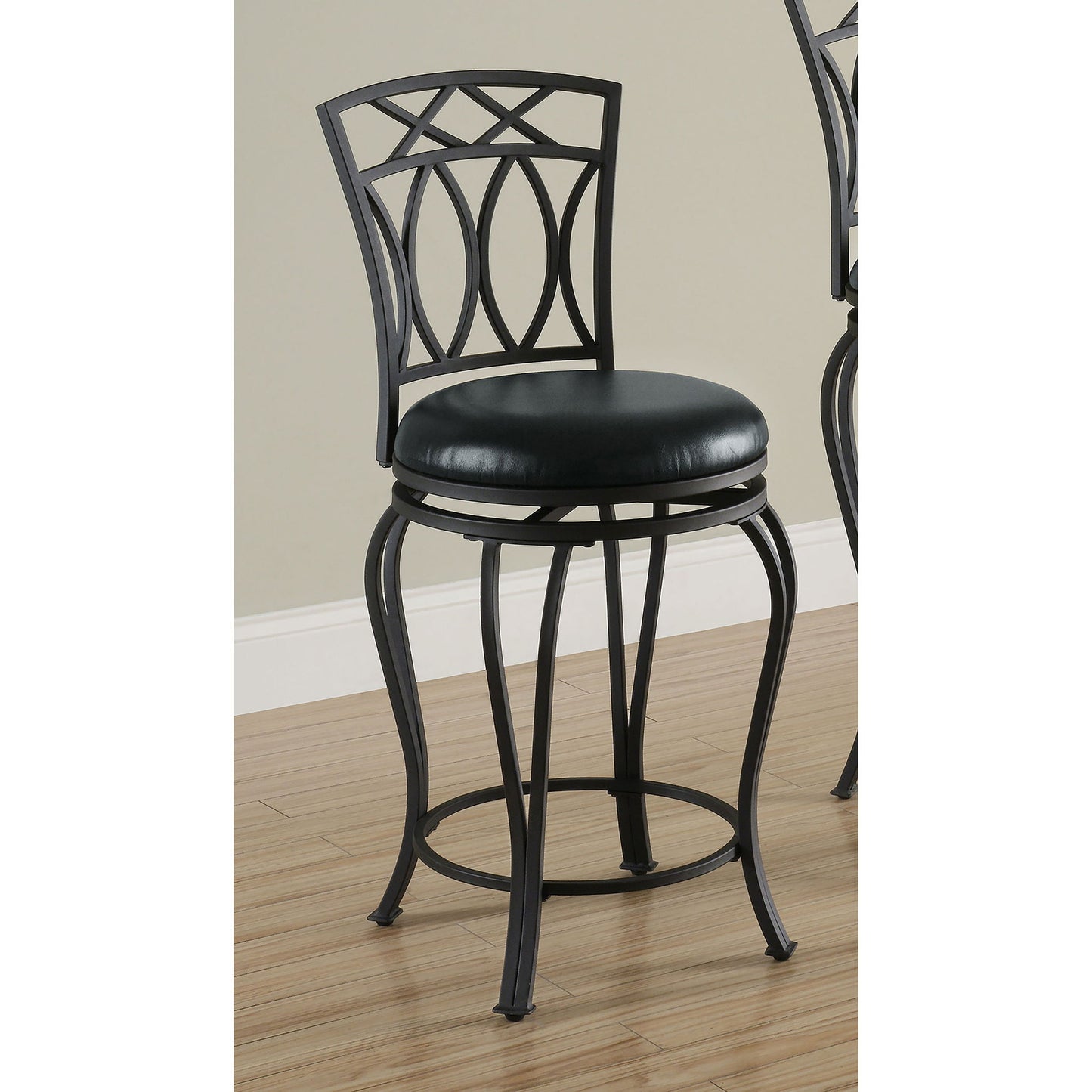 Swivel Stool With Upholstered Seat