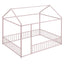 Metal Bed House Bed Frame With Fence
