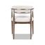 Artemis - Mixed Material Upholstered Dining Arm Chair - Warm White