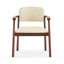 Dining Room Chairs, Ideal For Home & Kitchen (Set of 2) - Beige / Dark Walnut