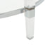 Tempered Glass Round Coffee Table With Four Legs - Clear