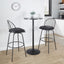 Riley - Claire Farmhouse Fixed Height Barstool With Swivel With Round Footrest (Set of 2)