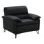 Eilene - Top Grain Leather Chair - Black