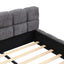 Elegant Upholstered Bed With Checkerboard Design