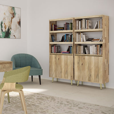 Jager - Bookshelf With Doors - Natural