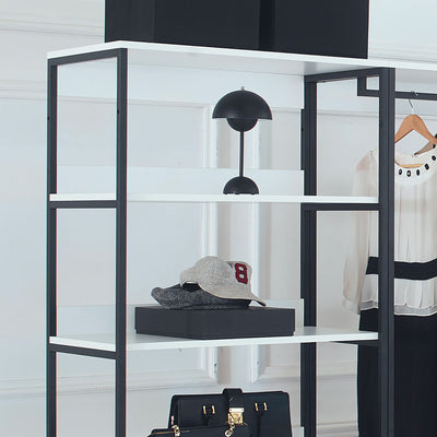 Fiona - Freestanding Walk-In Closet System, Extra Storage Space - White