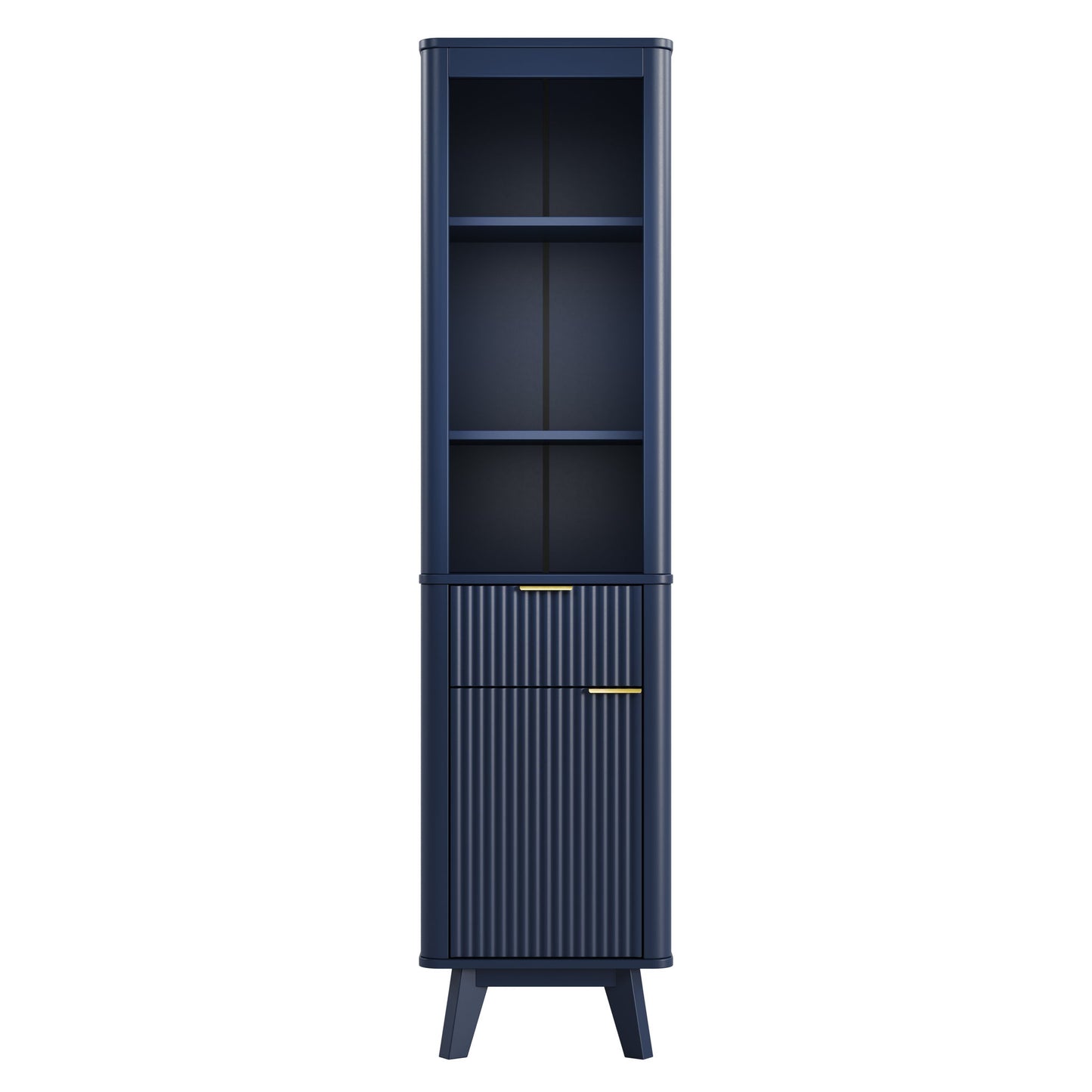 Tall Bathroom Storage Cabinet With Adjustable Shelves And 1 Drawer & Door