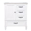 30" Bathroom Vanity With Sink, 3 Drawers, Adjustable Feet
