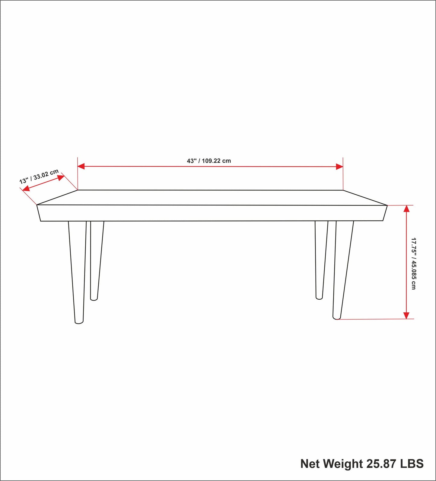 Durham - Bench - Distressed Natural