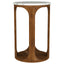 Eaton - Round Side Table - Brown / White