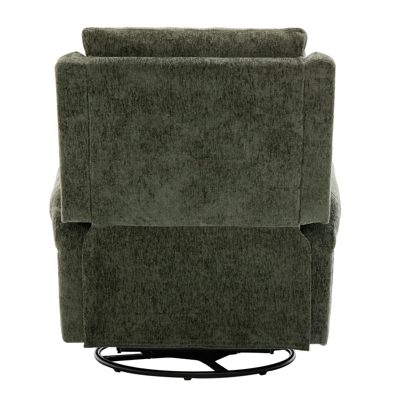 Manual Recliner Massage Chair With Swivel Rocker, 8 Massage Modes, Side Storage Pocket
