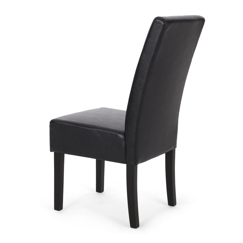 Contemporary Dining Chair With Rubberwood Legs (Set of 2)