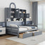 Daybed With All-In-One Cabinet And Shelf