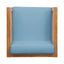 Outdoor Acacia Wood Patio Chair With Fabric Cushion