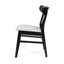 5 Piece Dining Set With 1 Table And 4 Upholstered Chairs - Black / Light Gray