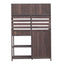 Potting Bench With 5 Drawer Storage And Slatted Back Panel, Garden Workstation - Brown
