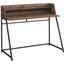 Computer Desk For Home Office, Laptop, Storage Shelves, Marble Look Contemporary & Modern