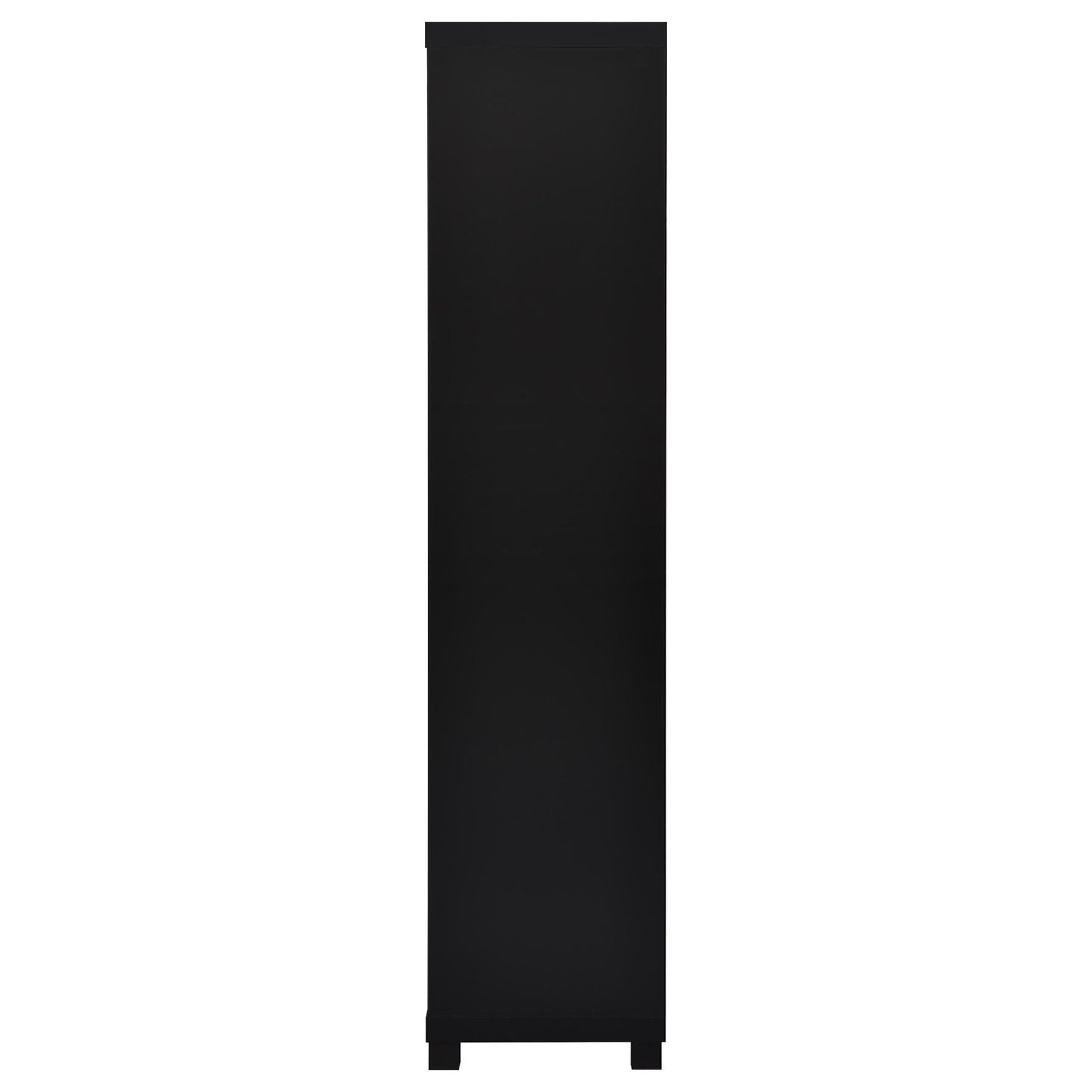 Sandl - 3 Shelf Media Tower With Cabinet Storage Solution - Black