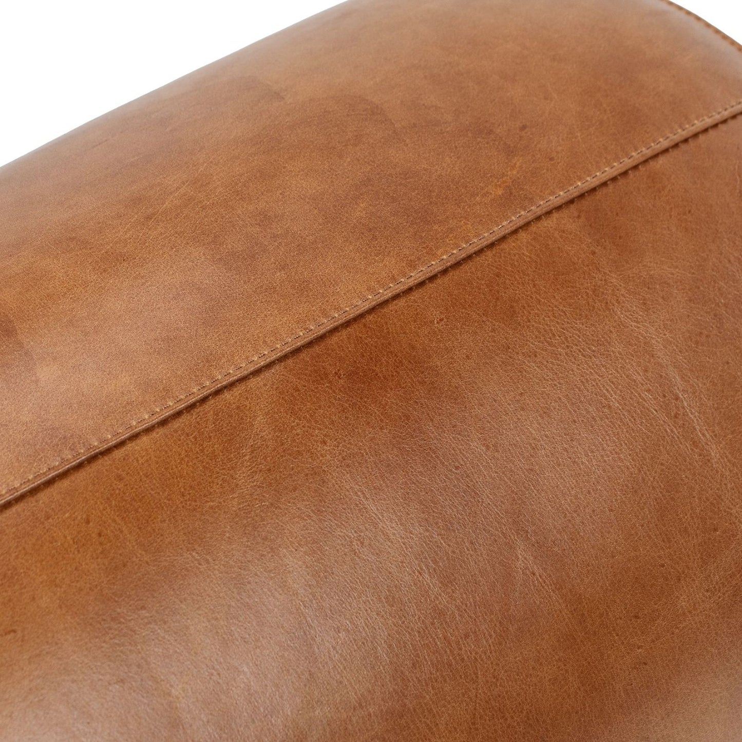 Nico - Round Ottoman Stool - Brown