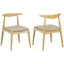 Dining Chairs With Ergonomic Backrest (Set of 2)