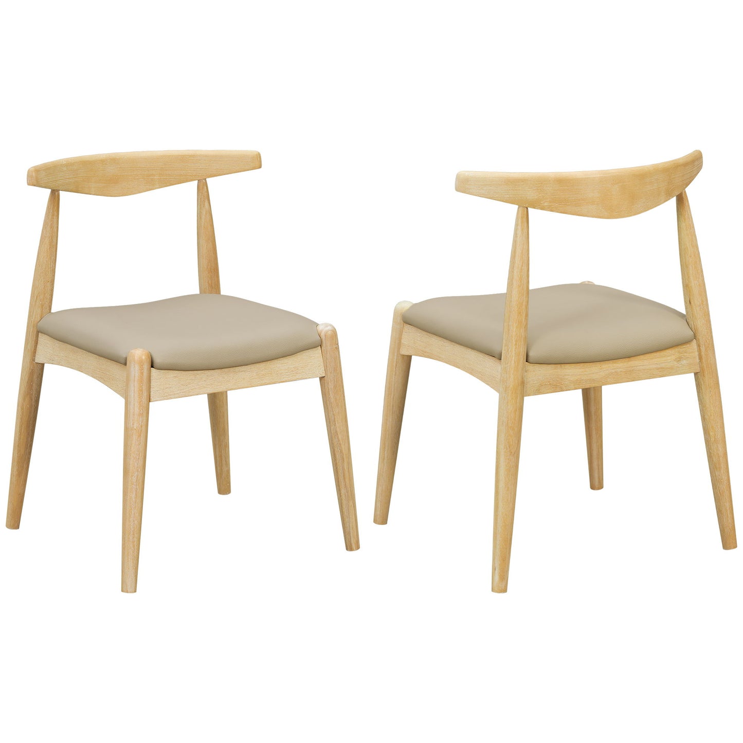 Dining Chairs With Ergonomic Backrest (Set of 2)