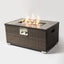 Outdoor Propane Fire Pit Table - Brown