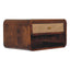 Wall Mounted Open Woven Bedside Table - Chestnut