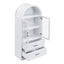 Arched Top Storage Cabinet With Fixed 2 Tier Shelves, 2 Large Drawers