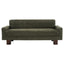 Modern Loveseat Sofa, 2 Seater With Square Arms For Living Room