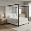 Modern Canopy Bed With Upholstery