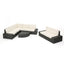 Santa Cruz - Outdoor 8 Piece Sectional Set - Dark Brown