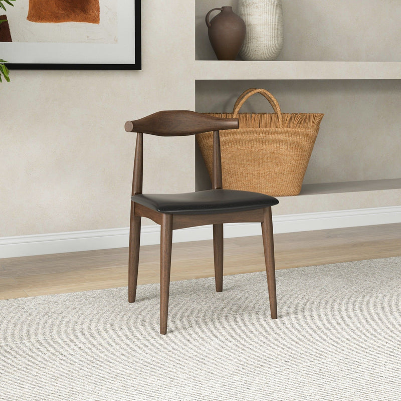 Destiny - Dining Chairs (Set of 2) - Black / Dark Brown