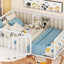 Metal Floor Bed Frame With Fence And Door