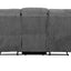 Kalen - Chenille Sofa With Drop Down Table - Gray