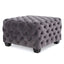 Modern Glam Ottoman With Upholstery And Button Tufted Design