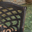 Luminea - Outdoor Aluminum Dining Chair With Scroll Design, Lattice Pattern And Cabriole Legs - Copper