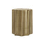 Drum Accent Side Table, Stylish Scalloped Design