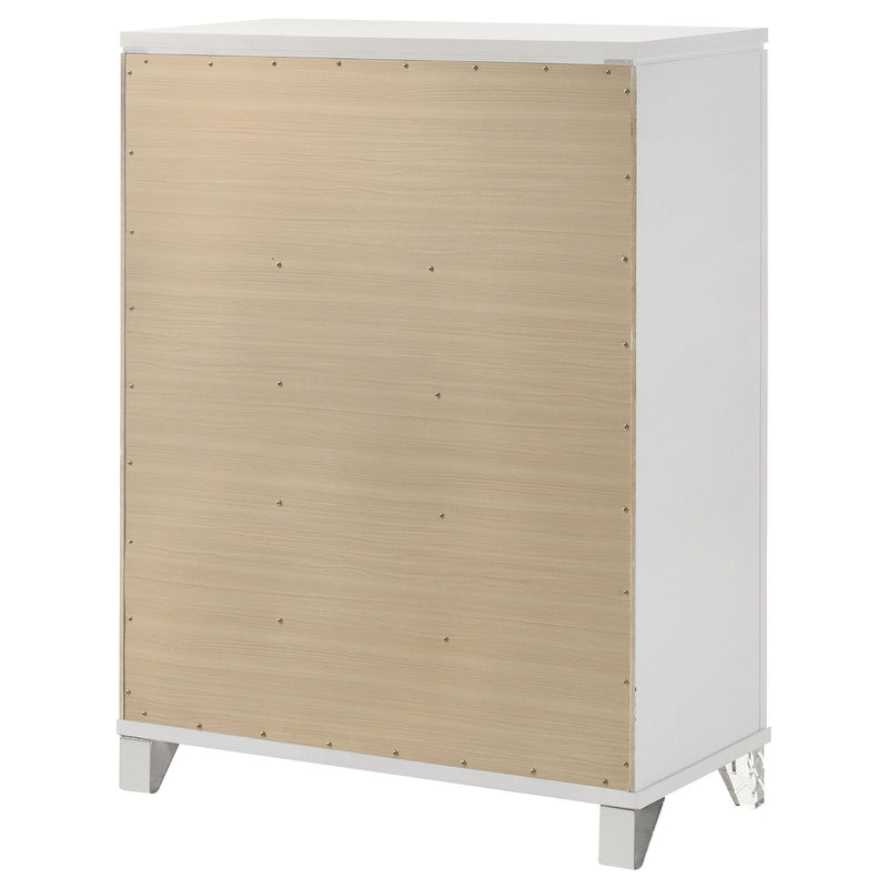 5 Drawer Bedroom Chest Of Drawers - White