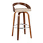 Grotto - Contemporary Fixed Height Barstool With Swivel With Round Footrest (Set of 2)