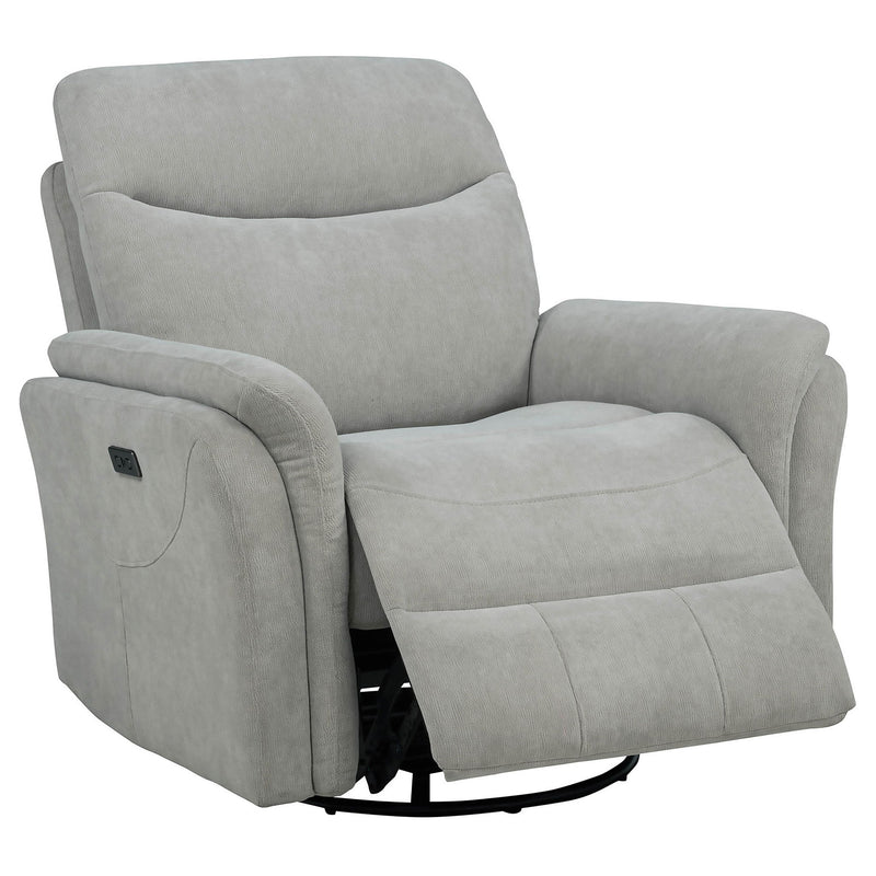 Beacon - Power Swivel Recliner With USB Charging And Adjustable Recline