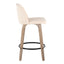 Toriano - Contemporary Fixed-Height Counter Stool & Swivel With Round Footrest (Set of 2)