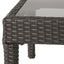 Contemporary Antibes Loveseat & Table Set Outdoor - Gray