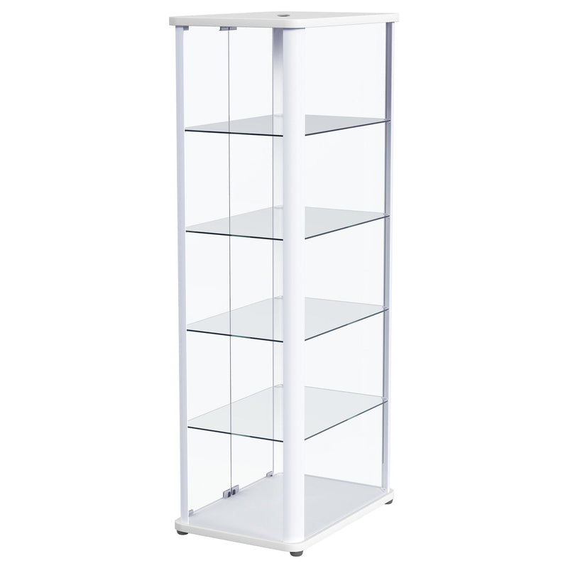 Nevra - 4 Shelf Display LED Curio Cabinet