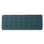 Vibratory - Button Tufted Upholstered Ottoman With Splayed Wooden Legs - Teal / Natural
