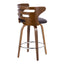 Cosini - Mid Century Modern Fixed Height Barstool With Swivel With Round Footrest (Set of 2)