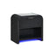 Beverly - Nightstand With Speakers, Rounded Sides - Black White