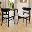 Mid Century Dining Chairs With Cushioned Seats And Wood Frame (Set of 2)