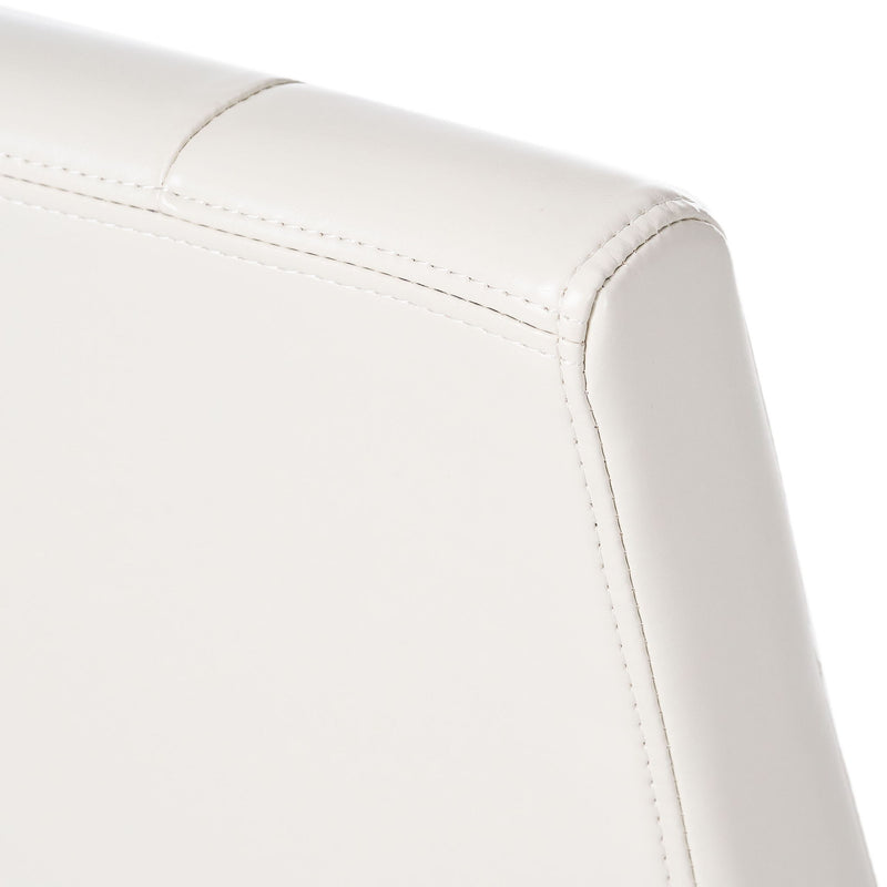 Carter - Silla de comedor 5 Tuft con respaldo capitoné y patas color espresso - Marfil