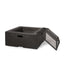 Outdoor Square Mgo Wood Burning Fire Pit - Dark Gray