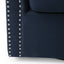 Modern Upholstered Swivel Club Chair With Nailhead Trim